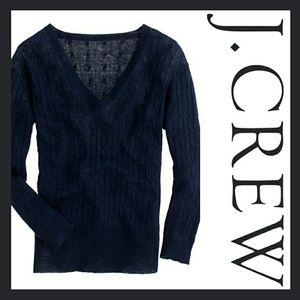 🖤J. CREW🖤BLACK V•Neck Wool/Cashmere Sweate💣